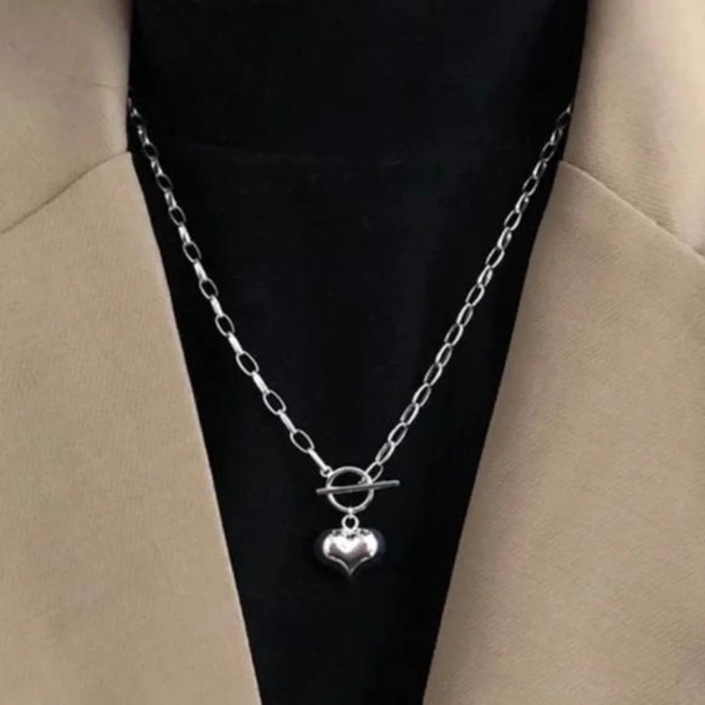 NEW “18” LOVE HEART 925 STERLING SILVER NECKLACE, NICE NECKLACE, CUTE NECKLACE